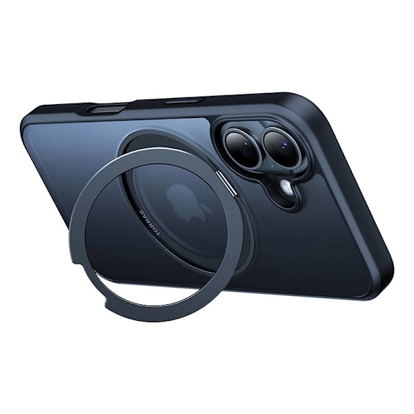 Torras Ostand Pro Cover til iPhone 16 (sort)