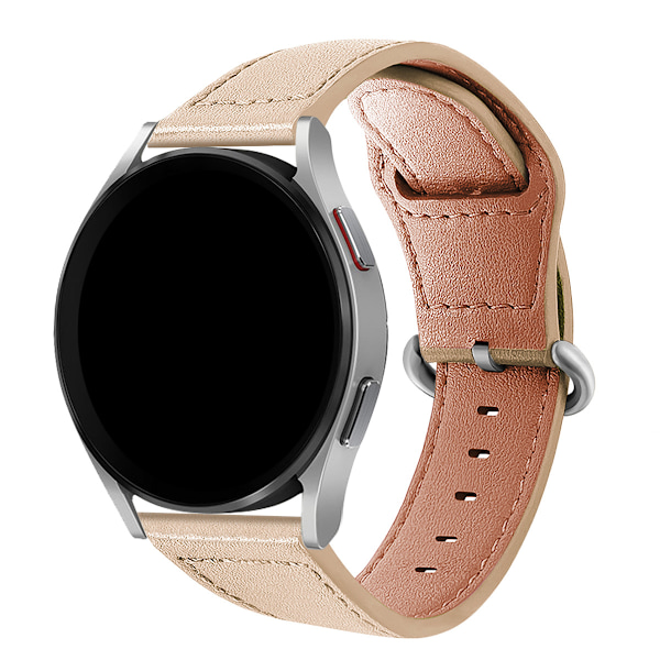 Elfenbensvitt läderarmband - 22mm