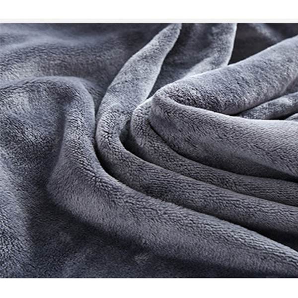 Sølvgrå Polyester Flanel Tæppe - Tykt, Blødt & Helårs Gave Tæppe S S