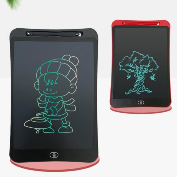 12" LCD digitaalinen värikäs Doodle Board -piirustustaulu kynäll Musta