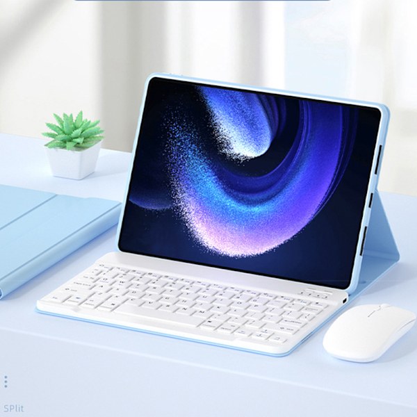 Xiaomi Pad 6/6 Pro 11" Magnetiskt tangentbordfodral med mus - Blå