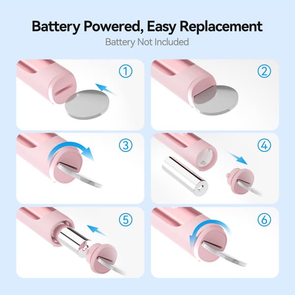 Sonic elektrisk tandbørste med 24.000 vibrationer pr. minut, 2 tilstande, IPX7 og 30-sekunders zonepåmindelse Pink Pink