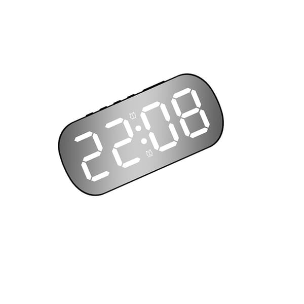 LED digital väckarklocka med temperaturvisning, evighetskalender och 24-timmarsformat för sovrum och kontor Black Black