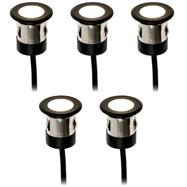 Orion indbyggede spotlights 5 stk. sorte