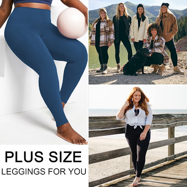 Plus Size Yogabyxor med fickor XXL
