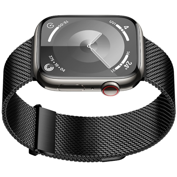 Grafitgrå Milanese Loop-armband för Apple Watch Svart S