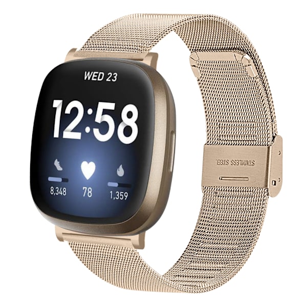 INF Fitbit Versa 3 / Sense armband Rostfritt stål Guld