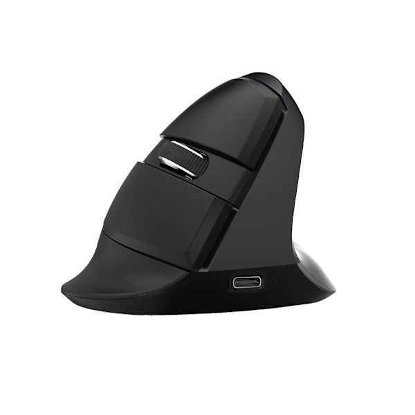 Trådlös vertikal mus Delux M618Mini BT+2.4G RGB 4000DPI (järngrå)