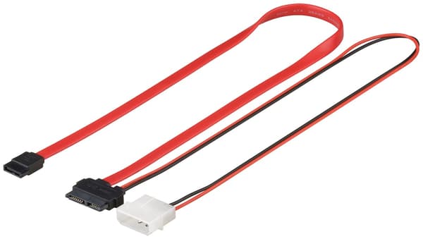 HDD S-ATA-slimlinekabel 1,5 Gbit/s/3 Gbit/s 2-i-1