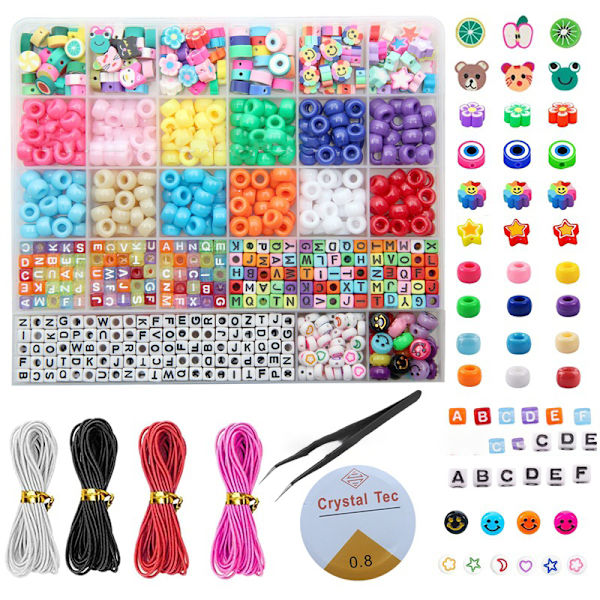 DIY Lerperlesæt, Sæt med Perler med Store Huller