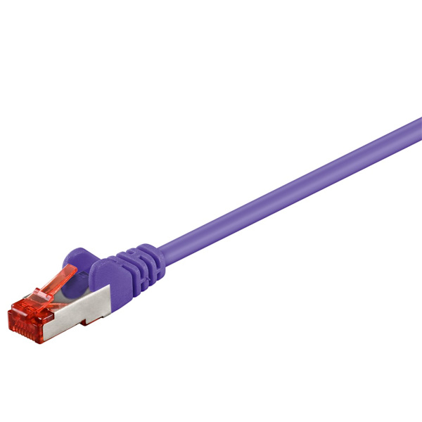 Goobay Patchkabel CAT 6, S/FTP (PiMF), violett, 0,15 m