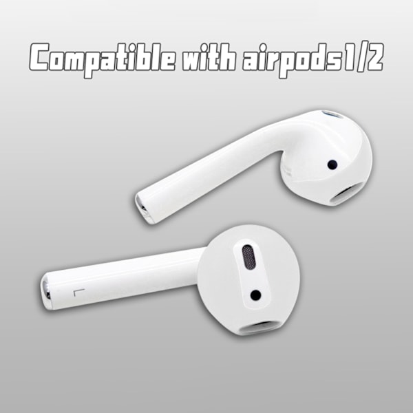 Silikone ørehætter cover til AirPods 1/2 generation Sort