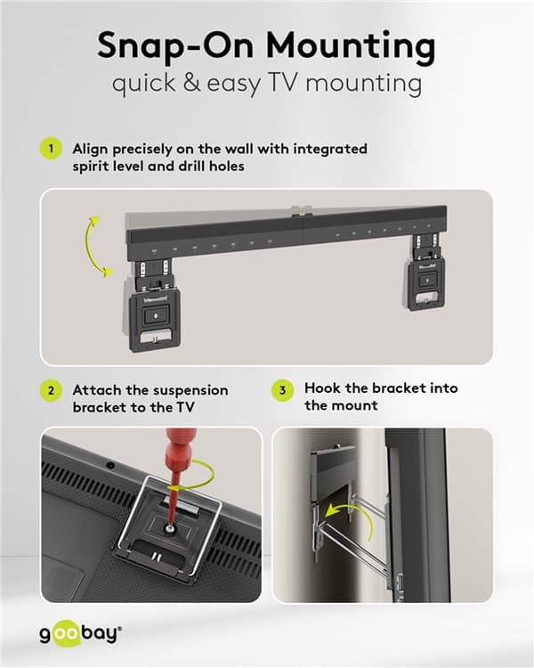 Ultraslim TV-väggfäste Basic FIXED (XL)