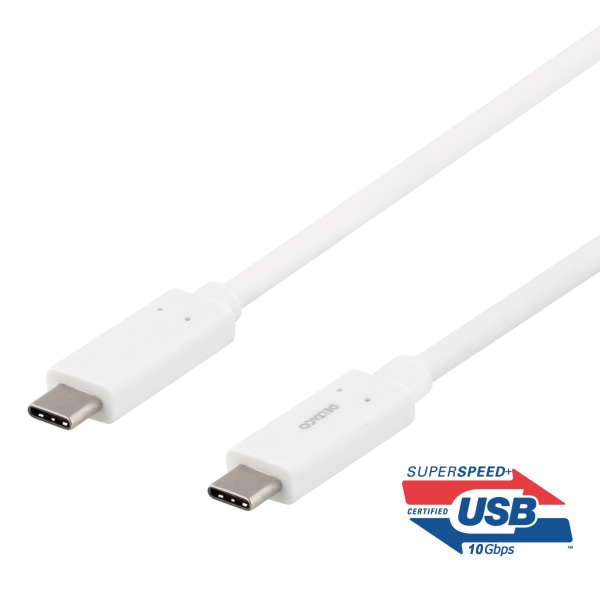 USB-C to USB-C cable, 0.5m, 60W USB PD, 10 Gbps, white