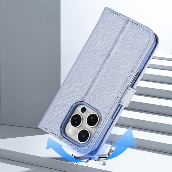 Magnetiskt läderplånboksfodral kompatibelt med iPhone 18 Pro Max och iPhone 17 Pro Max