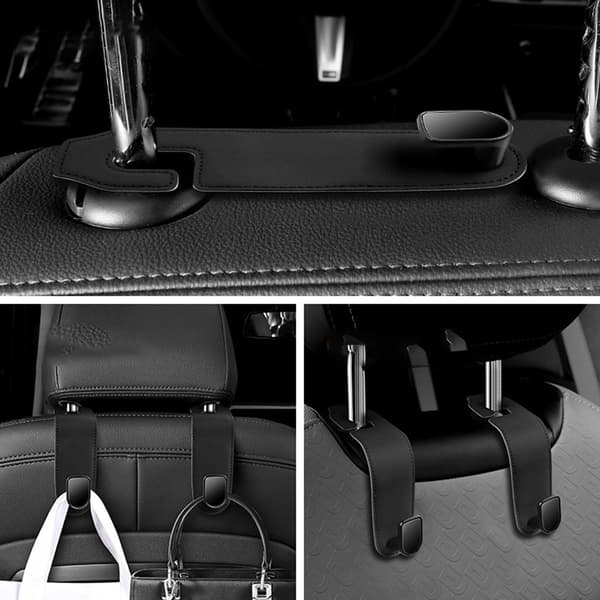 2-pack auton istuimen niskatuen koukut Black Black