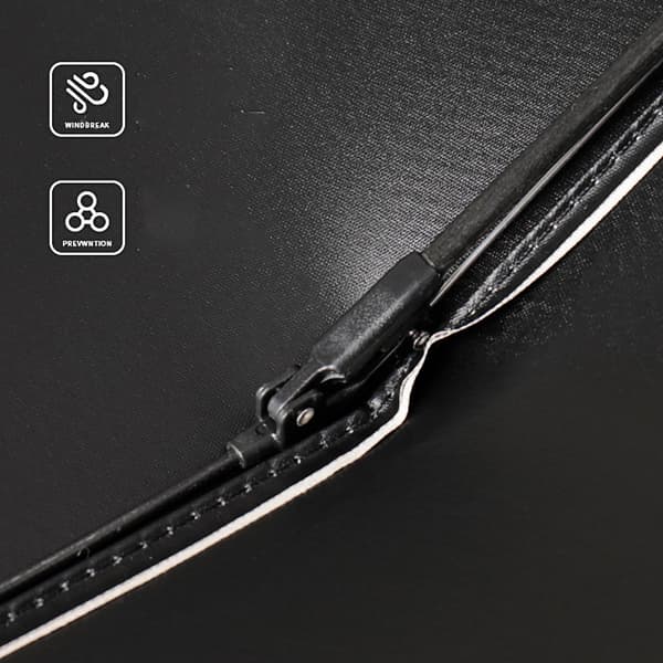 Automatisk Paraply med Ringklemme - Sammenklappelig Rejseparaply Black Black