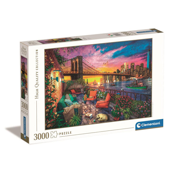 Pussel 3000 Pcs High Quality Collection Manhattan Balcony Sunset