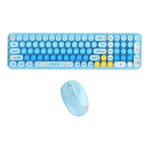 MOFI Baby Bear Wireless Keyboard + Mouse Set (blå)