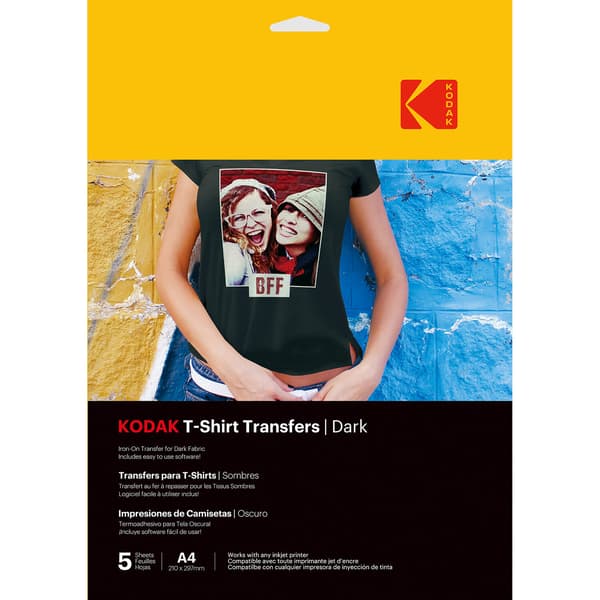 T-Shirt Transfers Mörk Textil A4 x5st