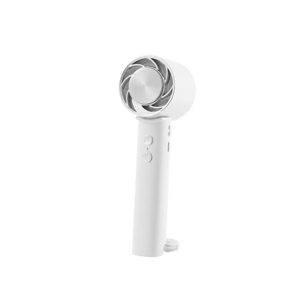 Bærbar nakkeventilator, sammenfoldelig bladløs ventilator med 90° rotation White White