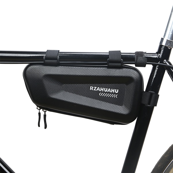Svart Hard Shell Triangel Cykelväska