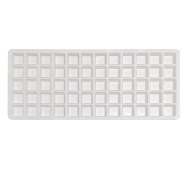 Silikon Iskubbricka - 60 Fack Lätt Släpp Vit