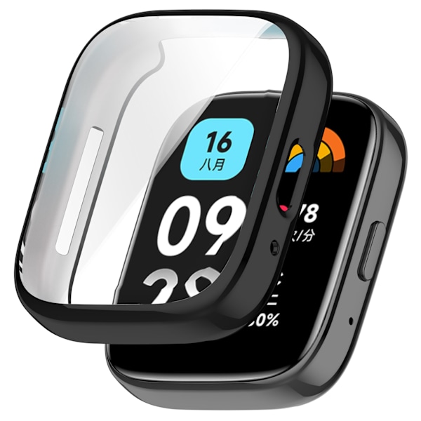 Sähköpinnoitettu hopeakuori Redmi Watch 3 Litelle Musta