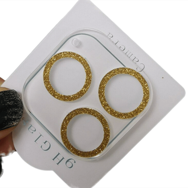 Glitter kameran linssisuoja Gold iPhone 14 Pro Max Gold