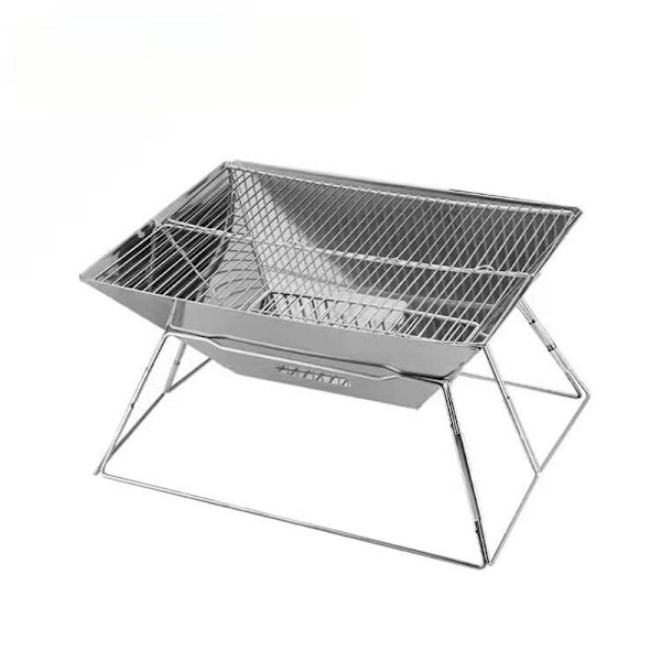 Bärbar kolgrill - Kompakt BBQ för utomhusmatlagning rectangle