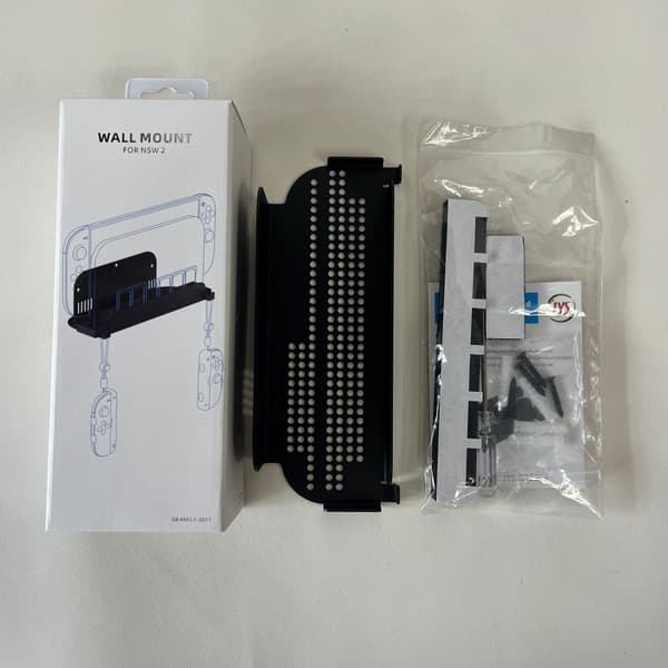 Switch2 Konsolin Seinäteline Pelien Säilytyksellä Black Black