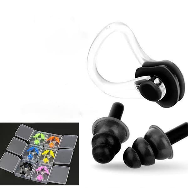 Simnäsklämma och öronproppar i silikonset Black Black