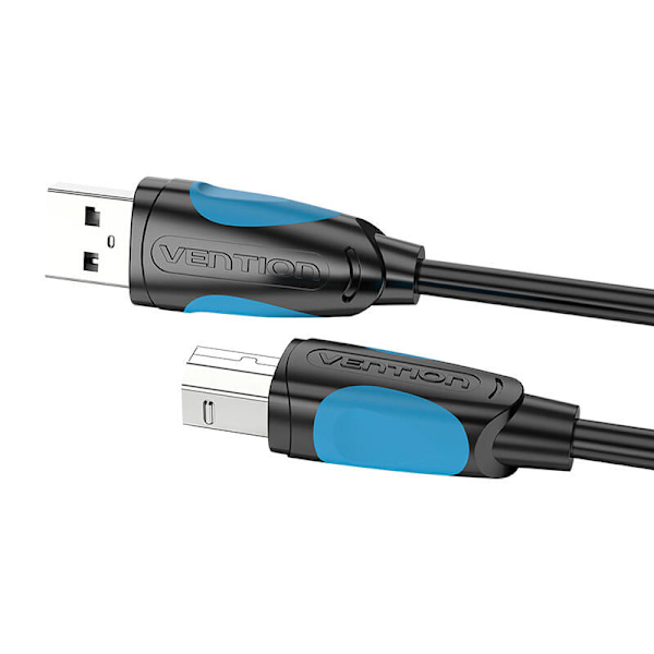 USB 2.0 A til USB-B printerkabel Ventilation VAS-A16-B100 1m Sort