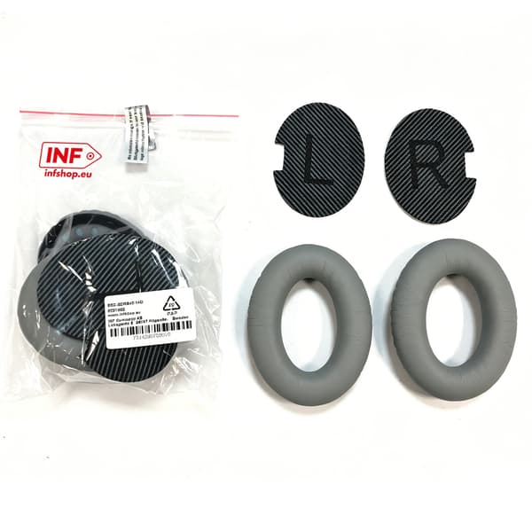 Öronkuddar för Bose QC35 / QC35-ii, QC25 1/2 Grey Grey