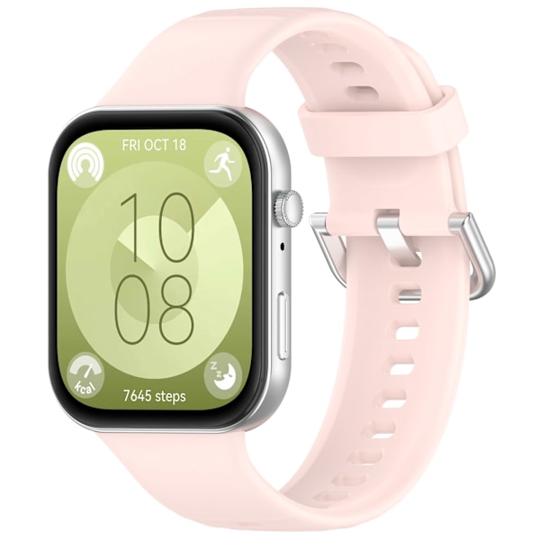Silikonerem til Huawei Fit 4 - Lys Pink, Sølvspænde Fyrretræ