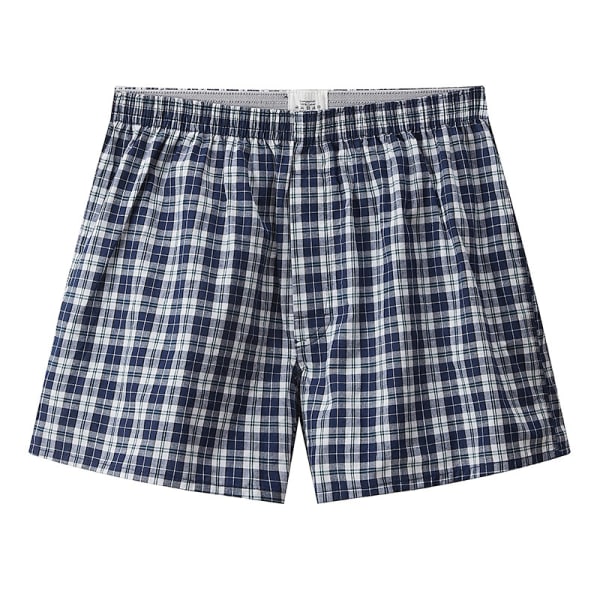 Herre vævet bomuld løse boxershorts 5-Pack L