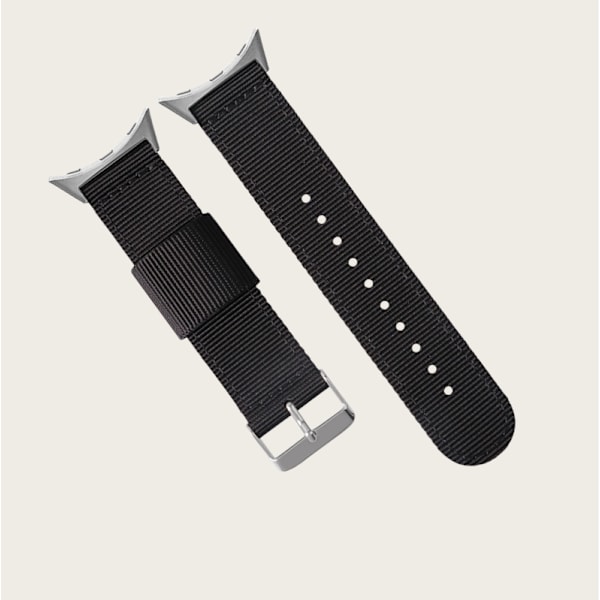 Flettet nylon urrem til Google Pixel Watch 1/2/3 Sort