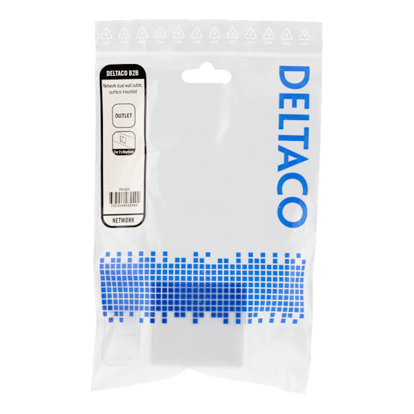 Surface mount box for Keystone, 2 ports, white