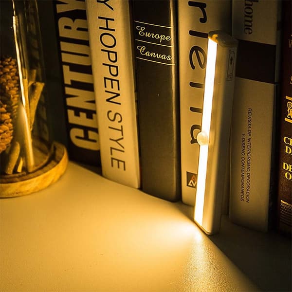 Smart Rörelsesensor LED Nattlampa - USB Uppladdningsbar, Magnetisk, Vitt Ljus