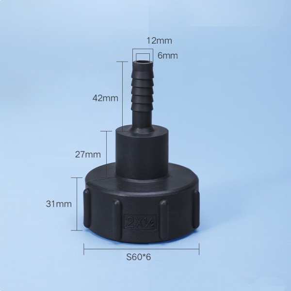 Plasttankslangadapter IBC Trädgårdsslanganslutningsverktyg 12 mm