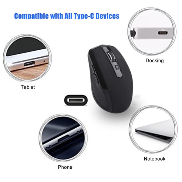 Tyst trådlös USB-mus - Ergonomisk design och exakt spårning