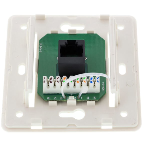 Wall socket, surface-mounted UTP 1xRJ45, Cat6, white