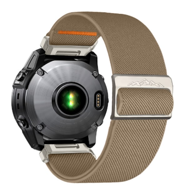 Klockarmband i Nylon för Garmin Descent MK3i Brun 22mm