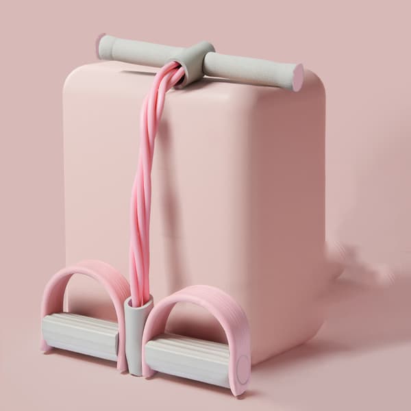 Fodpedal Træningsbånd (6-Rørs Design) Pink Pink