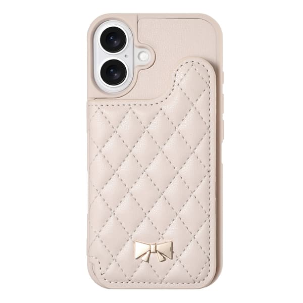 Chic Plånboksfodral Kompatibelt med iPhone 17 - Kortfack, Spegel, Ställfunktion Beige Beige