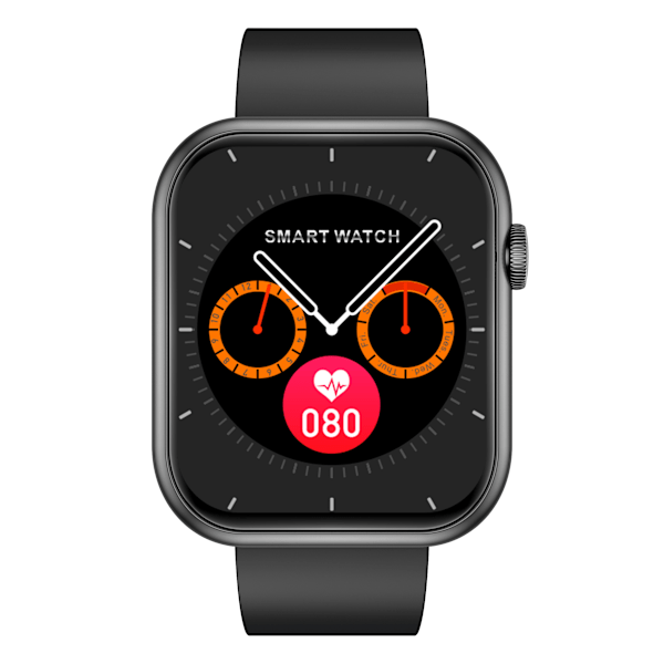 INF Smartwatch med pulsmåler, blodtryksmåler, iltmåler og flere sportstilstande Sort