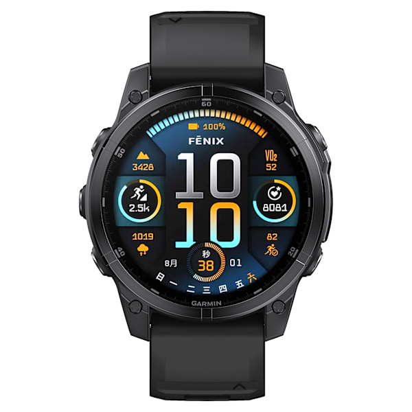22 mm silikonebånd med hurtigudløsning til Garmin Fenix 8 47 mm Sort