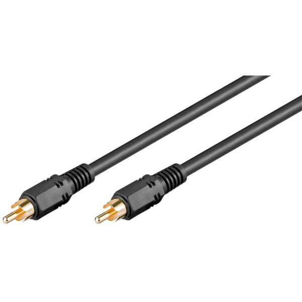 Koaxial digital ljudanslutningskabel, RCA S/PDIF, dubbelskärmad