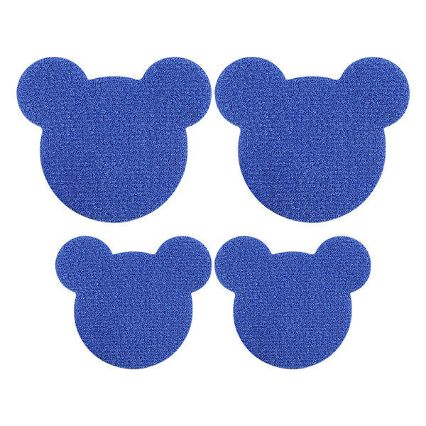 Teddy Bear Shoe Patch Kit - 8 lappar (4 stora, 4 medelstora) Blå