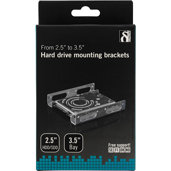 Mounting angles for 2.5" hard drive in 3.5" space